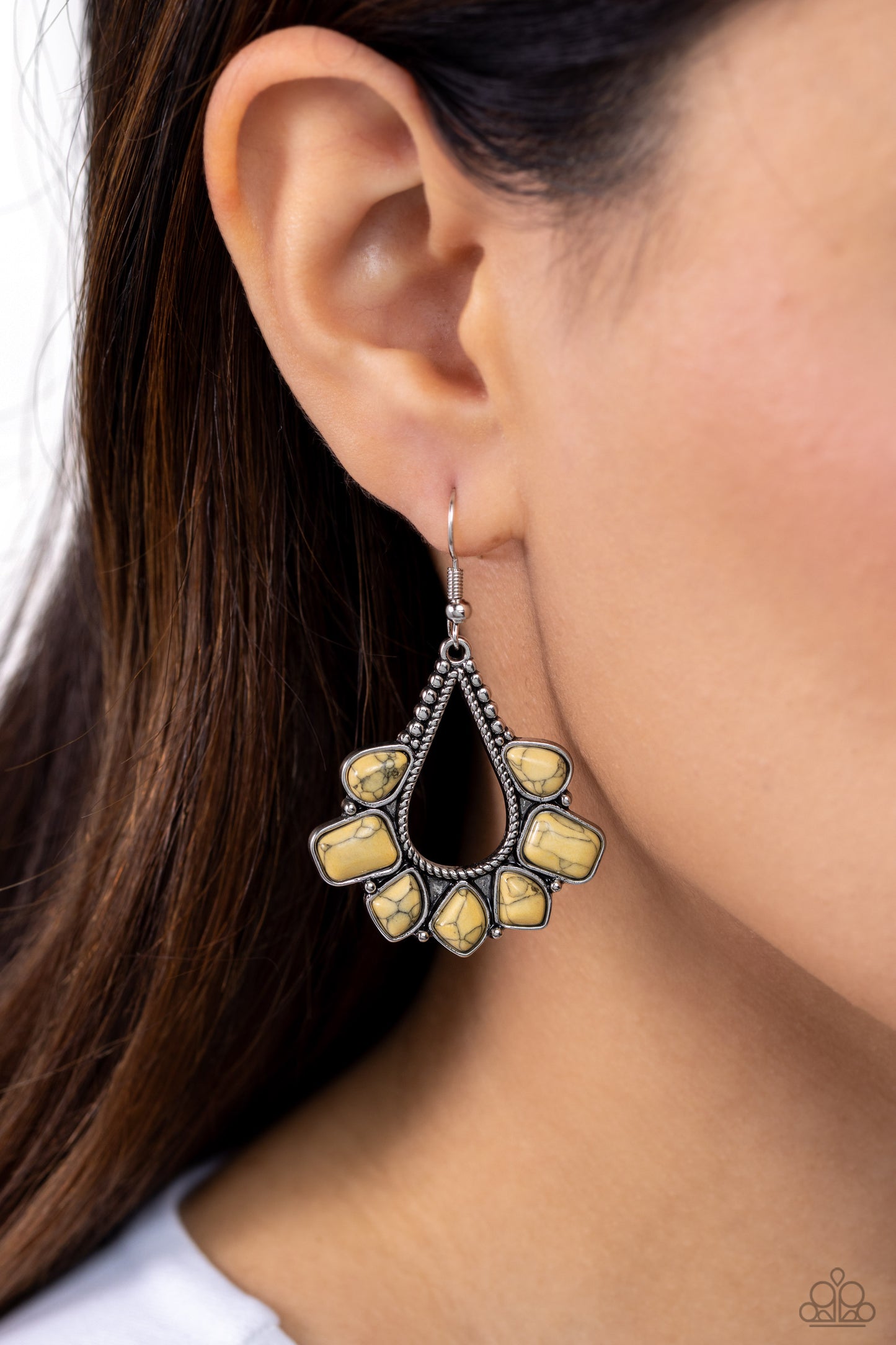 Paparazzi Accessories: Mesa Trek - Yellow Earrings