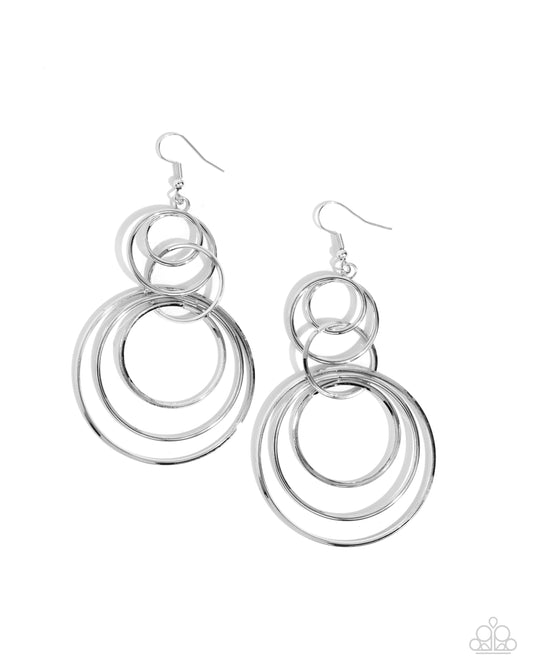 Paparazzi Accessories: Disorienting Demure - Silver Earrings