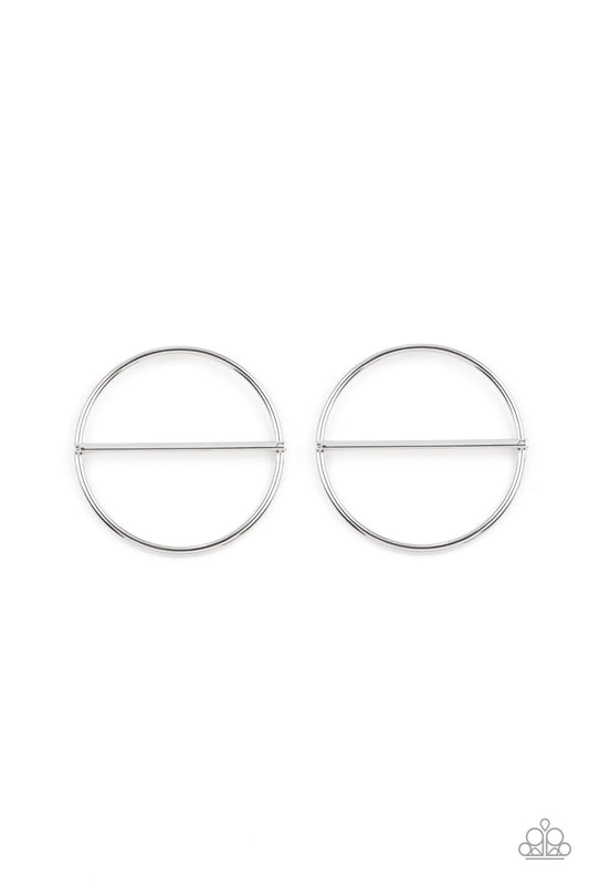 Paparazzi Accessories: Dynamic Diameter - Silver Earrings