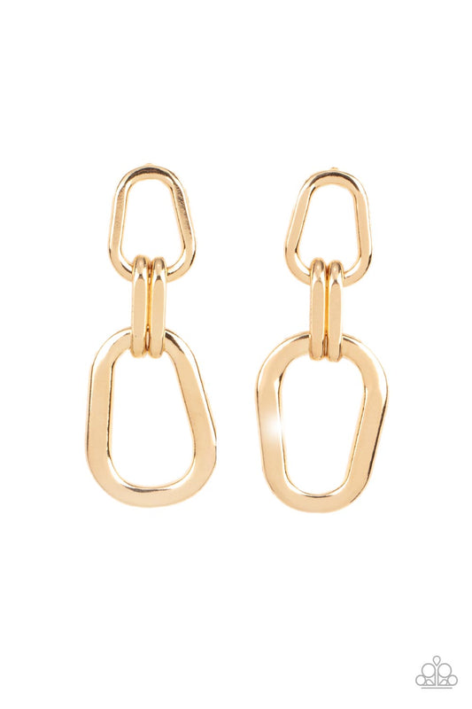 Paparazzi Accessories: Harmonic Hardware - Gold Earrings