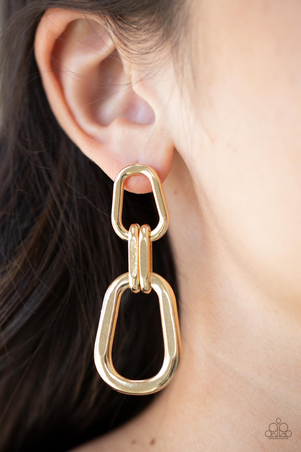 Paparazzi Accessories: Harmonic Hardware - Gold Earrings