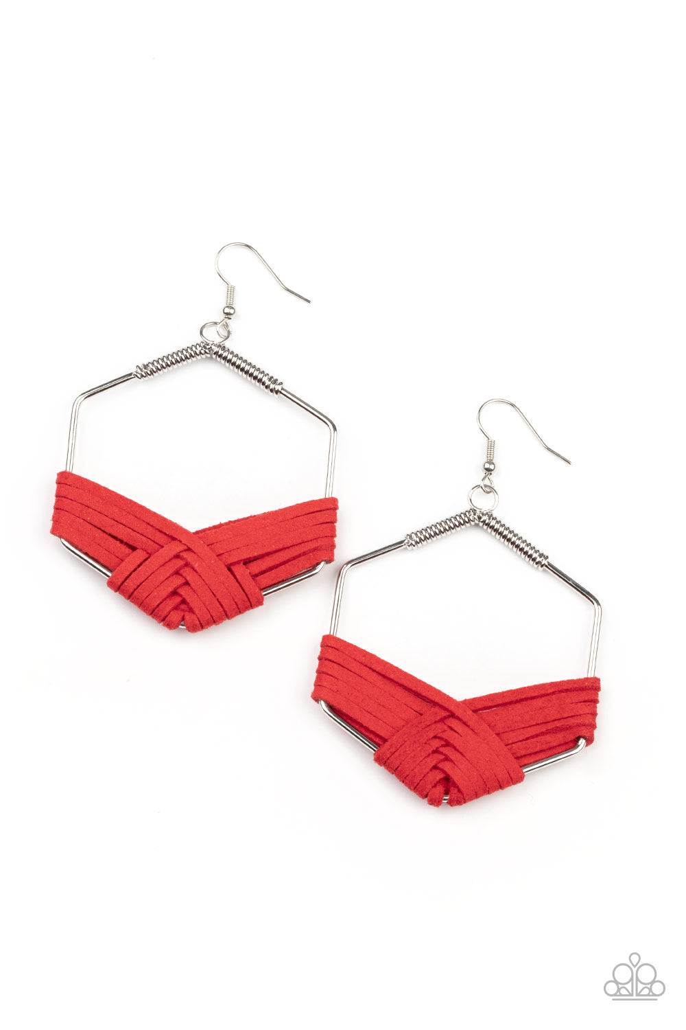 Paparazzi Accessories: Suede Solstice - Red Earrings