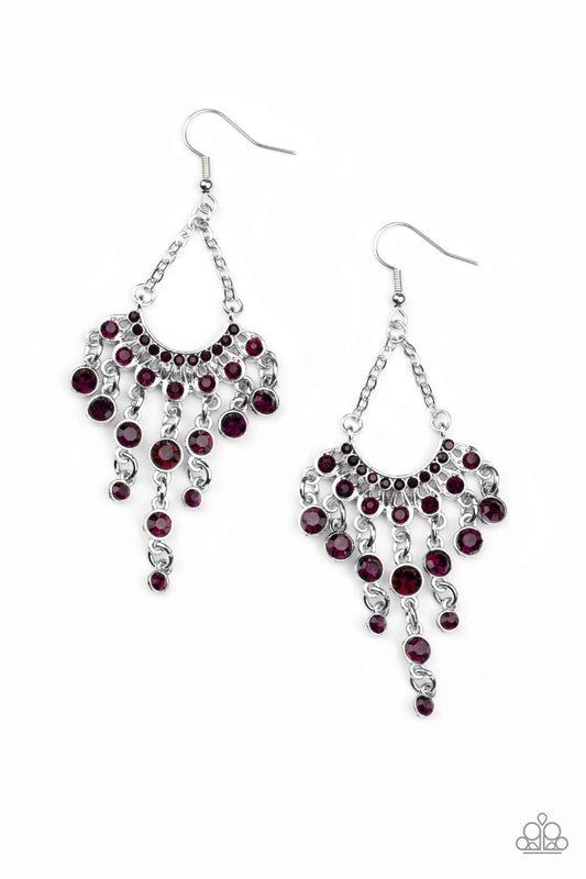 Paparazzi Accessories: Commanding Candescence - Purple Earrings