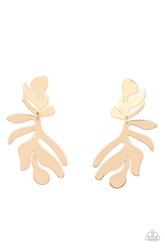 Paparazzi Accessories: Palm Picnic - Gold Earrings