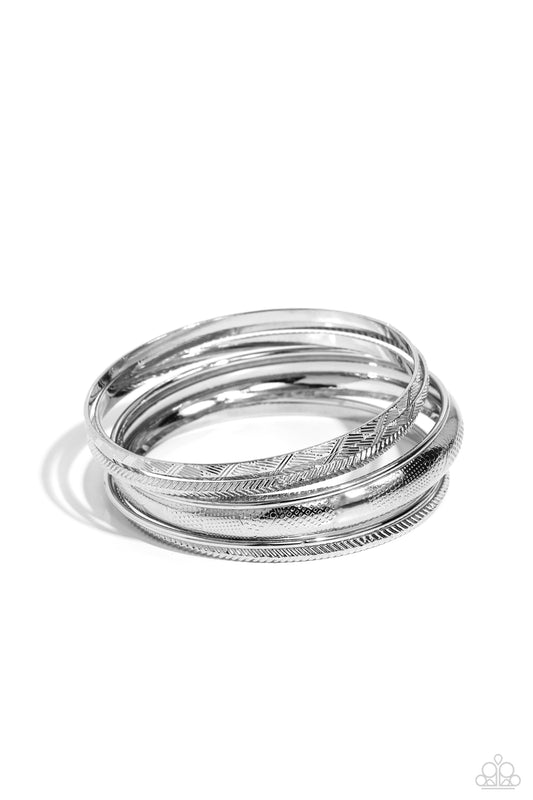 Paparazzi Accessories: Stackable Stunner - Silver Bracelet