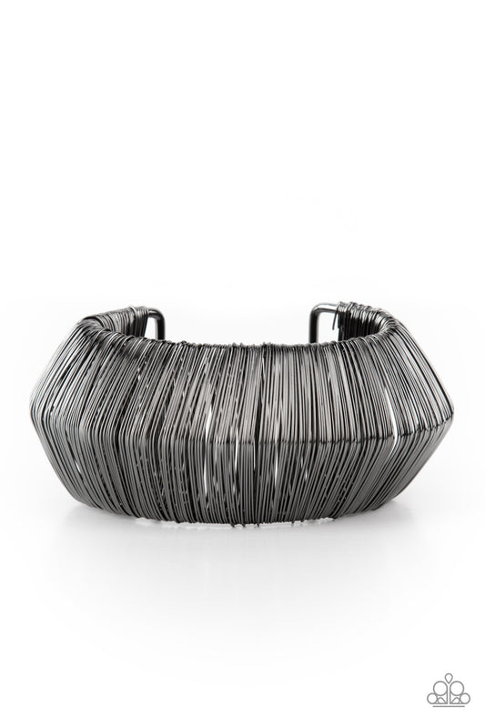 Paparazzi Accessories: Wild About Wire - Black Bracelet