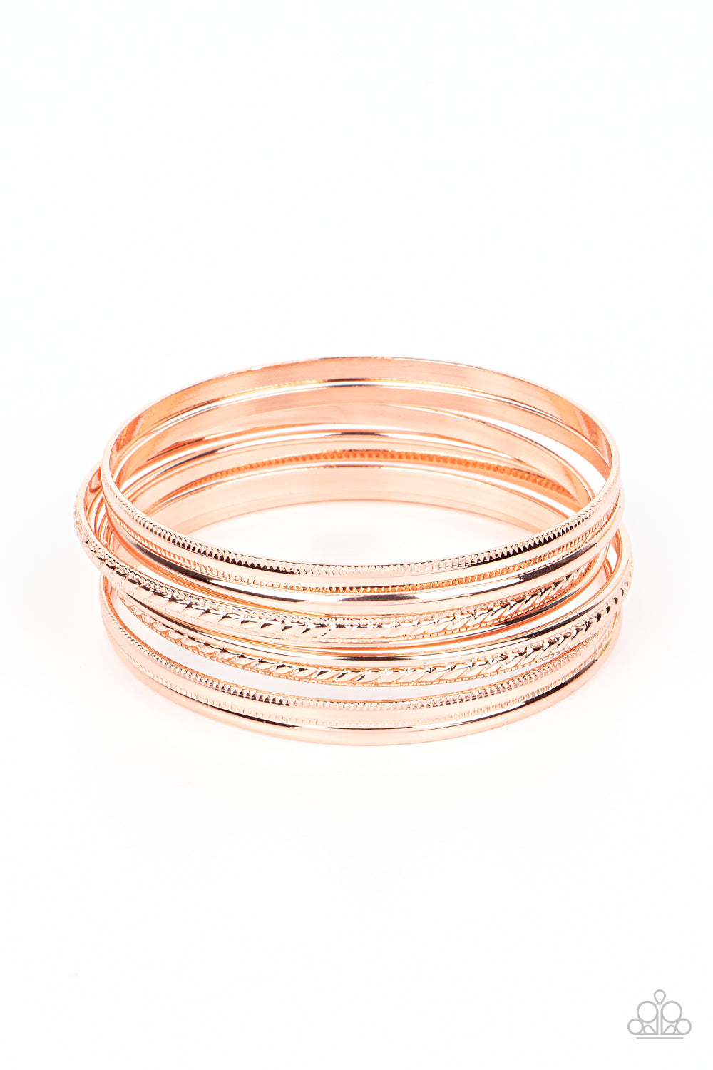 Paparazzi Accessories: Stackable Shimmer - Copper Bracelets