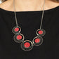 Paparazzi Accessories: Elliptical Effervescence - Red Necklace