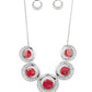 Paparazzi Accessories: Elliptical Effervescence - Red Necklace