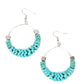 Paparazzi Accessories: Capriciously Crimped - Blue Earrings