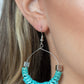 Paparazzi Accessories: Capriciously Crimped - Blue Earrings