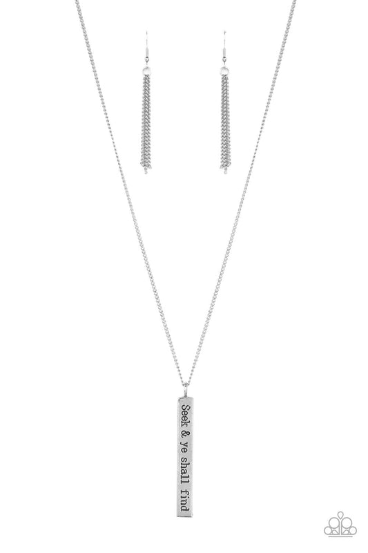 Paparazzi Accessories: Matt 7:7 - Silver Necklace