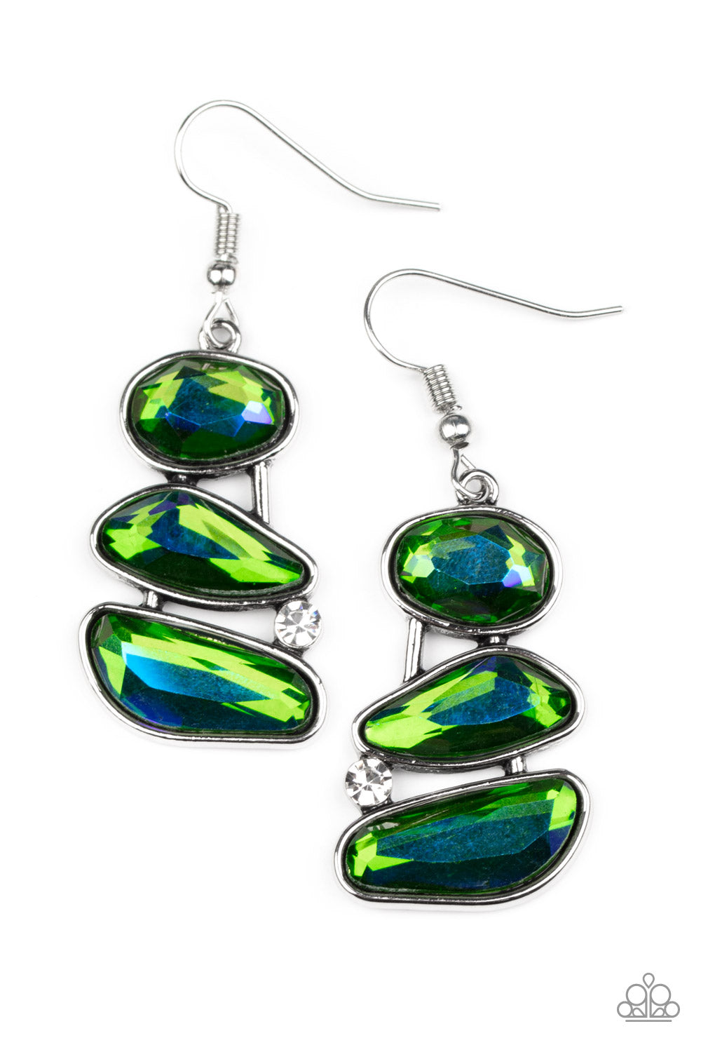 Paparazzi Accessories: Gem Galaxy - Green Earrings