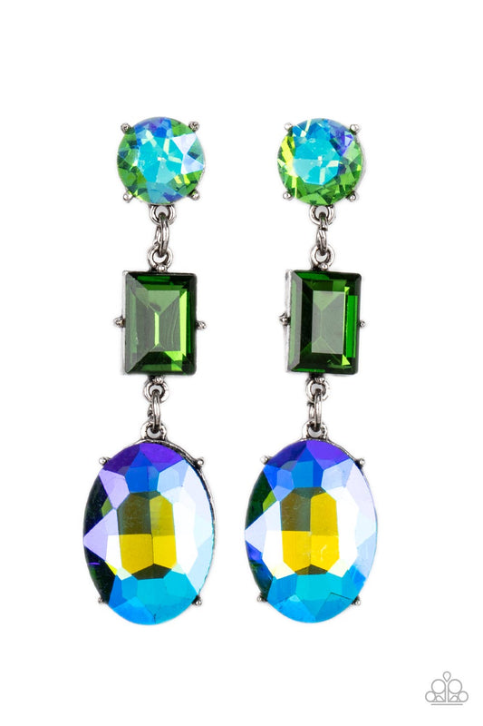 Paparazzi Accessories: Extra Envious - Green Earrings