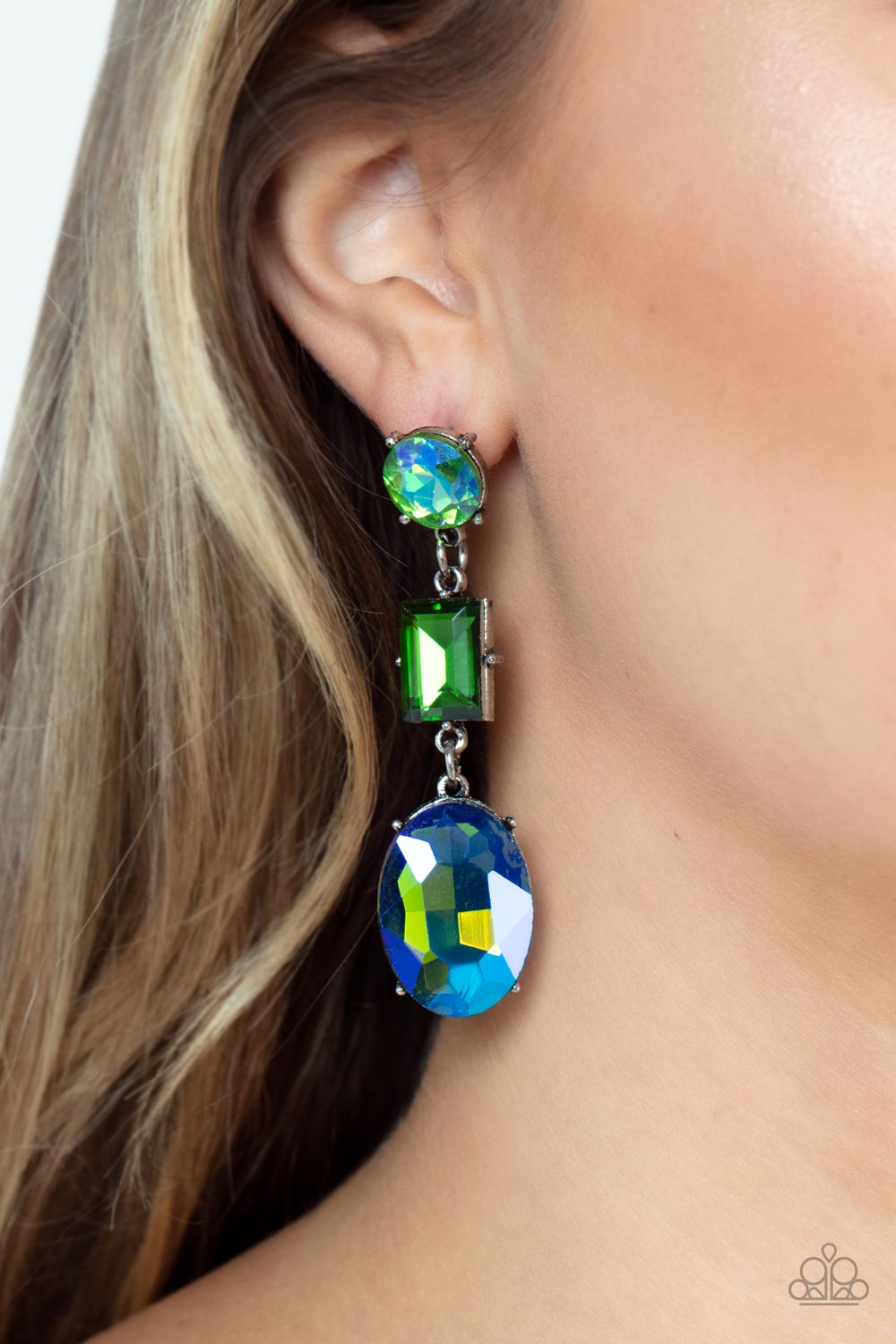 Paparazzi Accessories: Extra Envious - Green Earrings