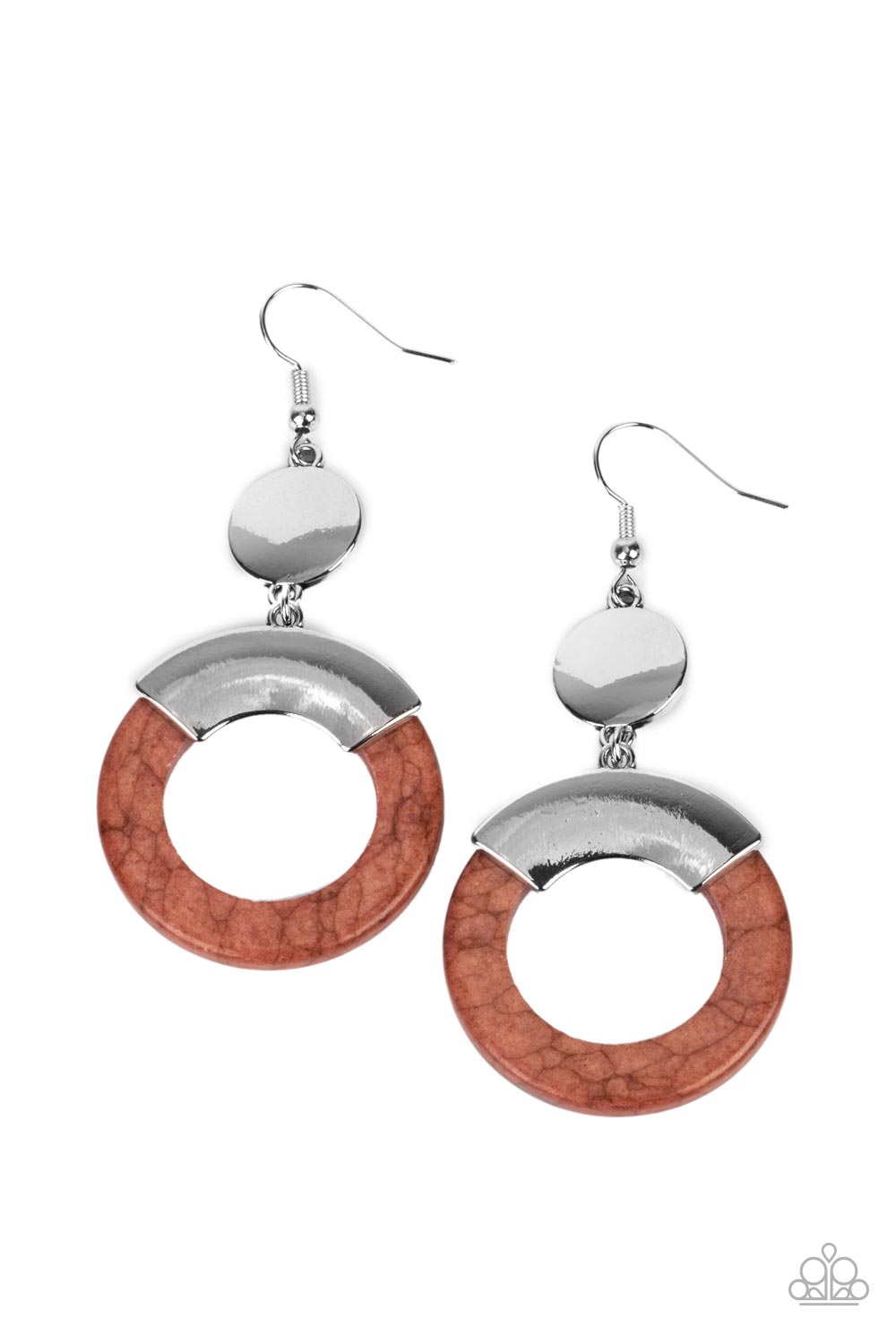 Paparazzi Accessories: ENTRADA at Your Own Risk - Brown Earrings