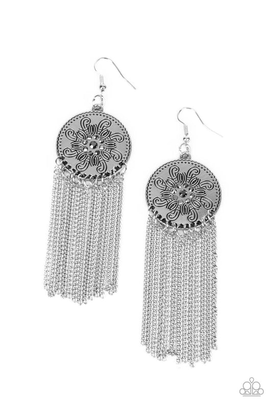 Paparazzi Accessories: Fringe Control - Silver Earrings