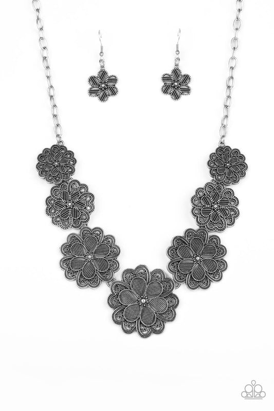 Paparazzi Accessories: Basketful of Blossoms - Silver Necklace