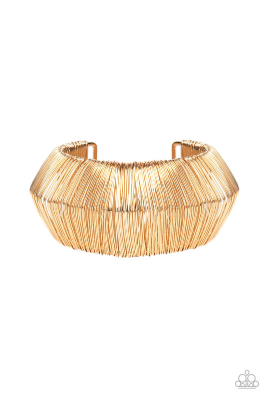 Paparazzi Accessories: Wild About Wire-Gold Bracelet