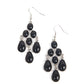 Paparazzi Accessories: Feeling TIER-rific - Black Earrings