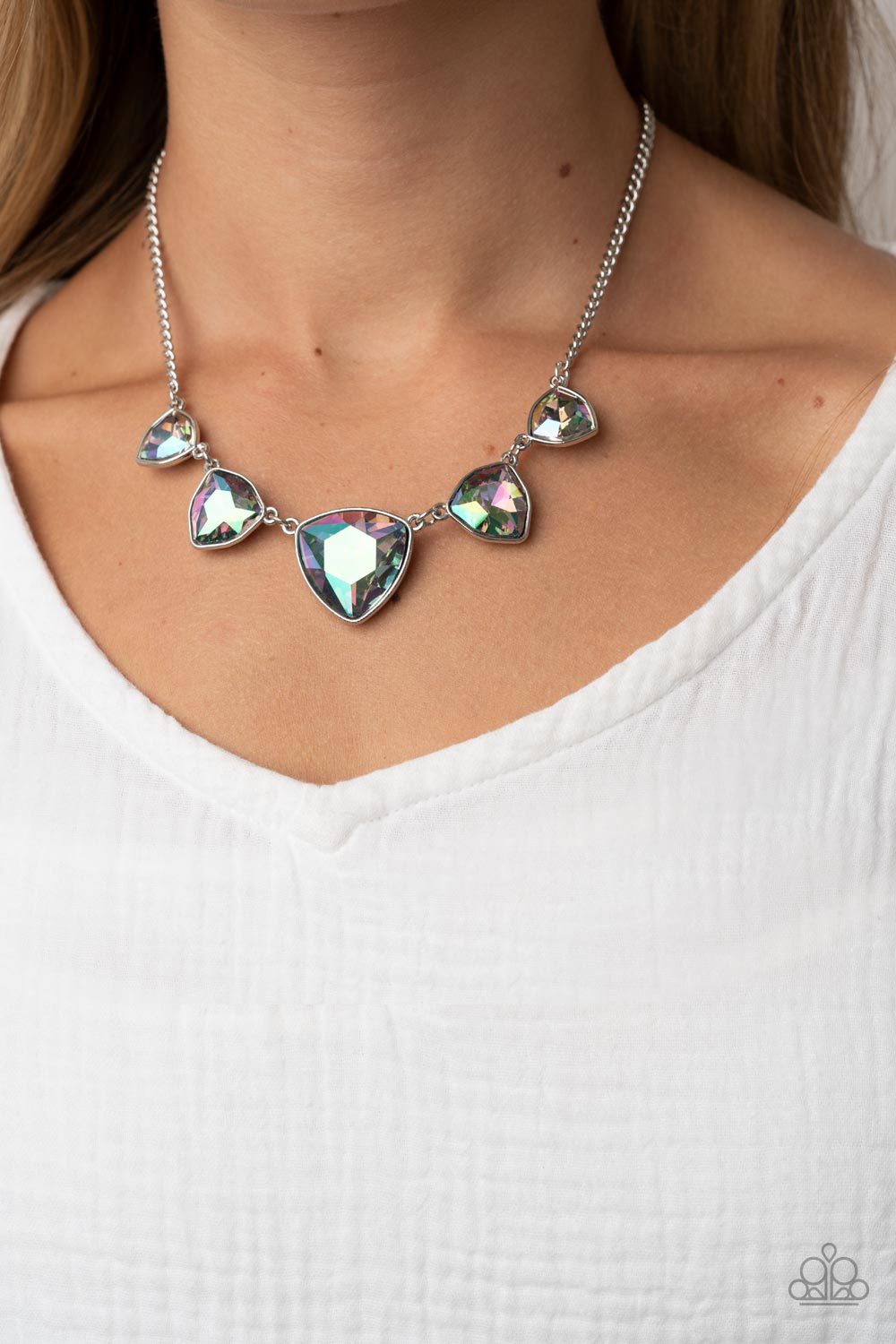 Paparazzi Accessories: Cosmic Constellations - Multi Iridescent Necklace