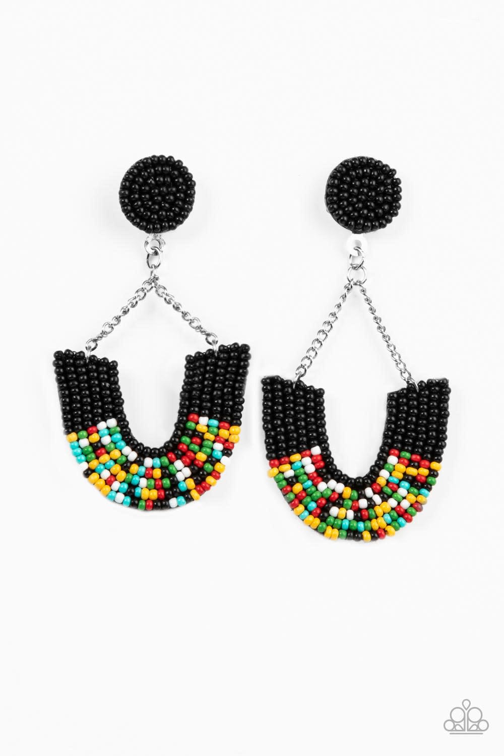 Paparazzi Accessories: Make it RAINBOW - Black Earrings