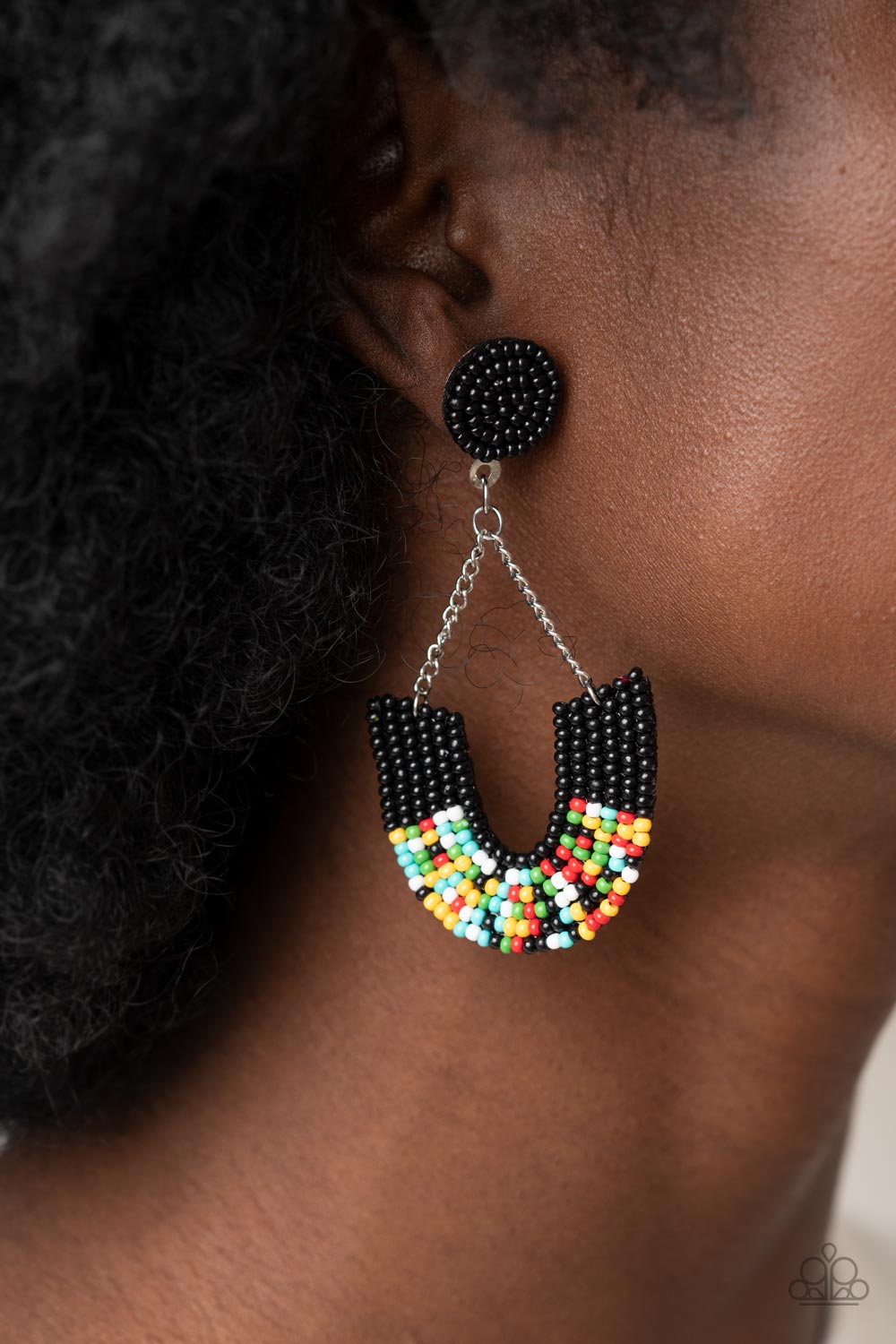 Paparazzi Accessories: Make it RAINBOW - Black Earrings