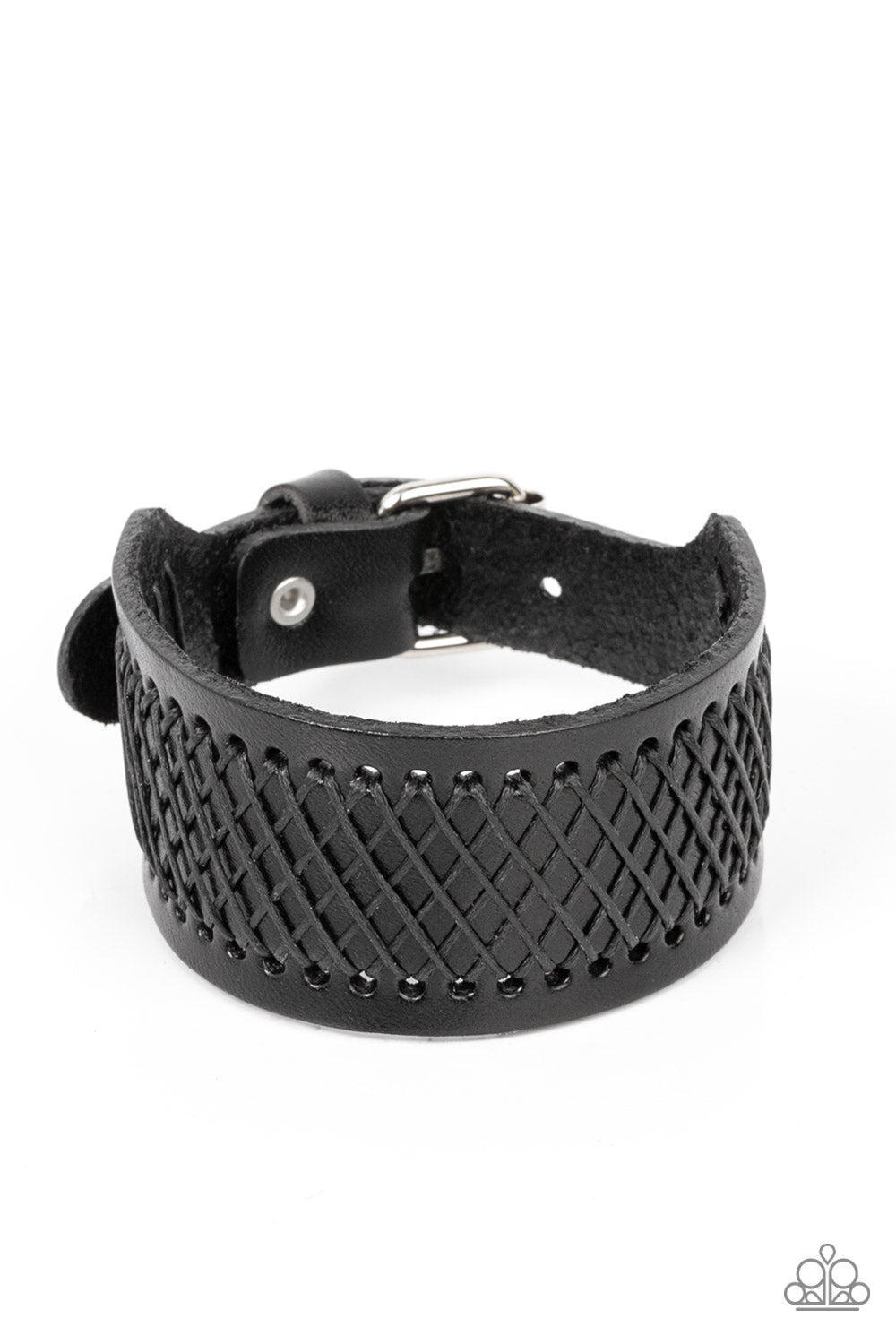 Paparazzi Accessories: Drifter Discovery - Black Men Bracelet