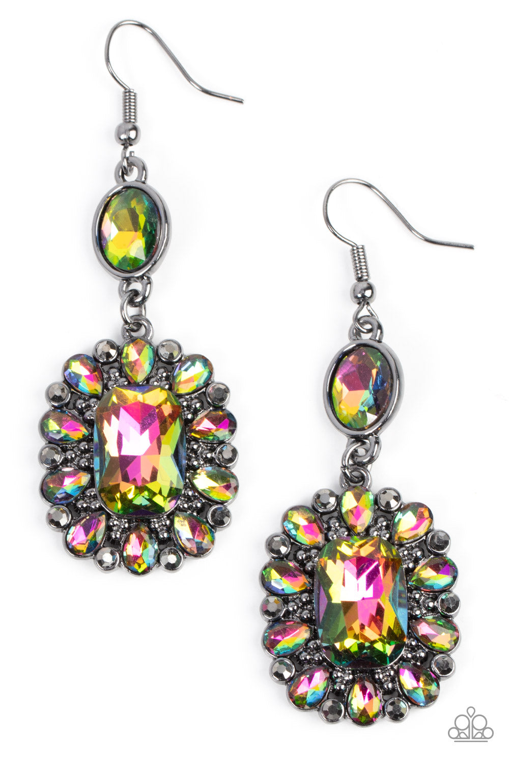 Paparazzi Accessories: Capriciously Cosmopolitan - Multi Oil Spill Earrings