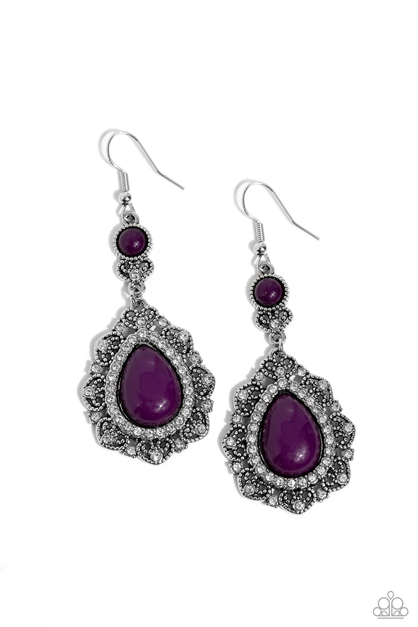 Paparazzi Accessories: Palace Bribe - Purple Earrings