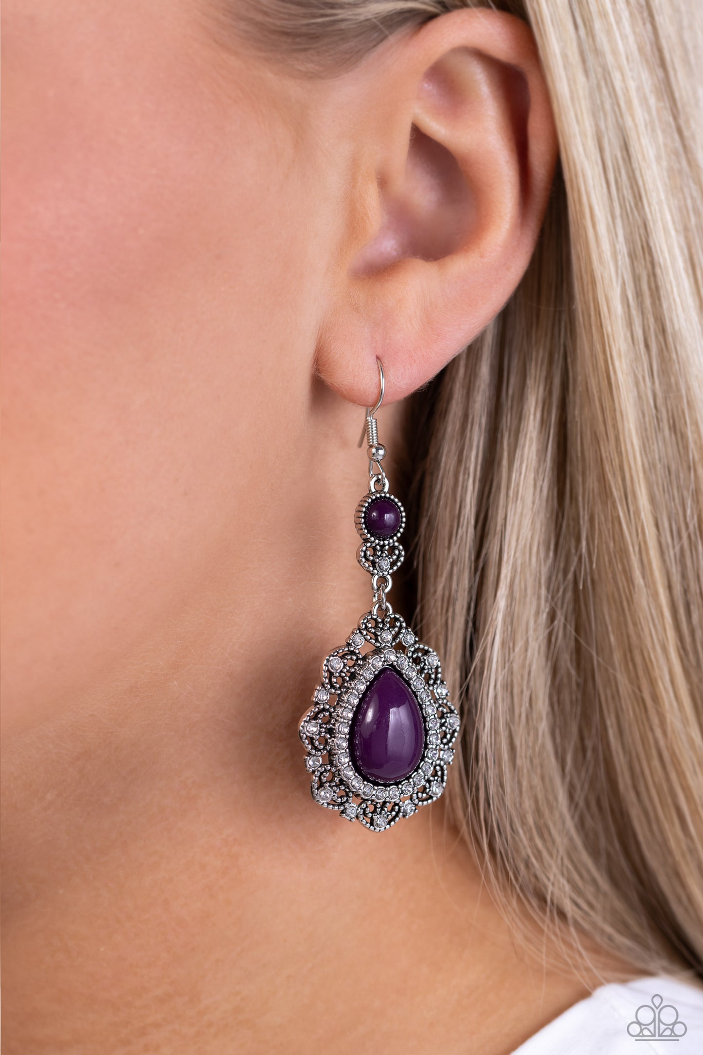 Paparazzi Accessories: Palace Bribe - Purple Earrings