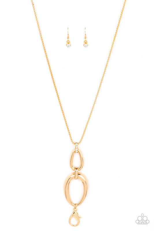 Paparazzi Accessories: Elegantly Entrancing - Gold Necklace