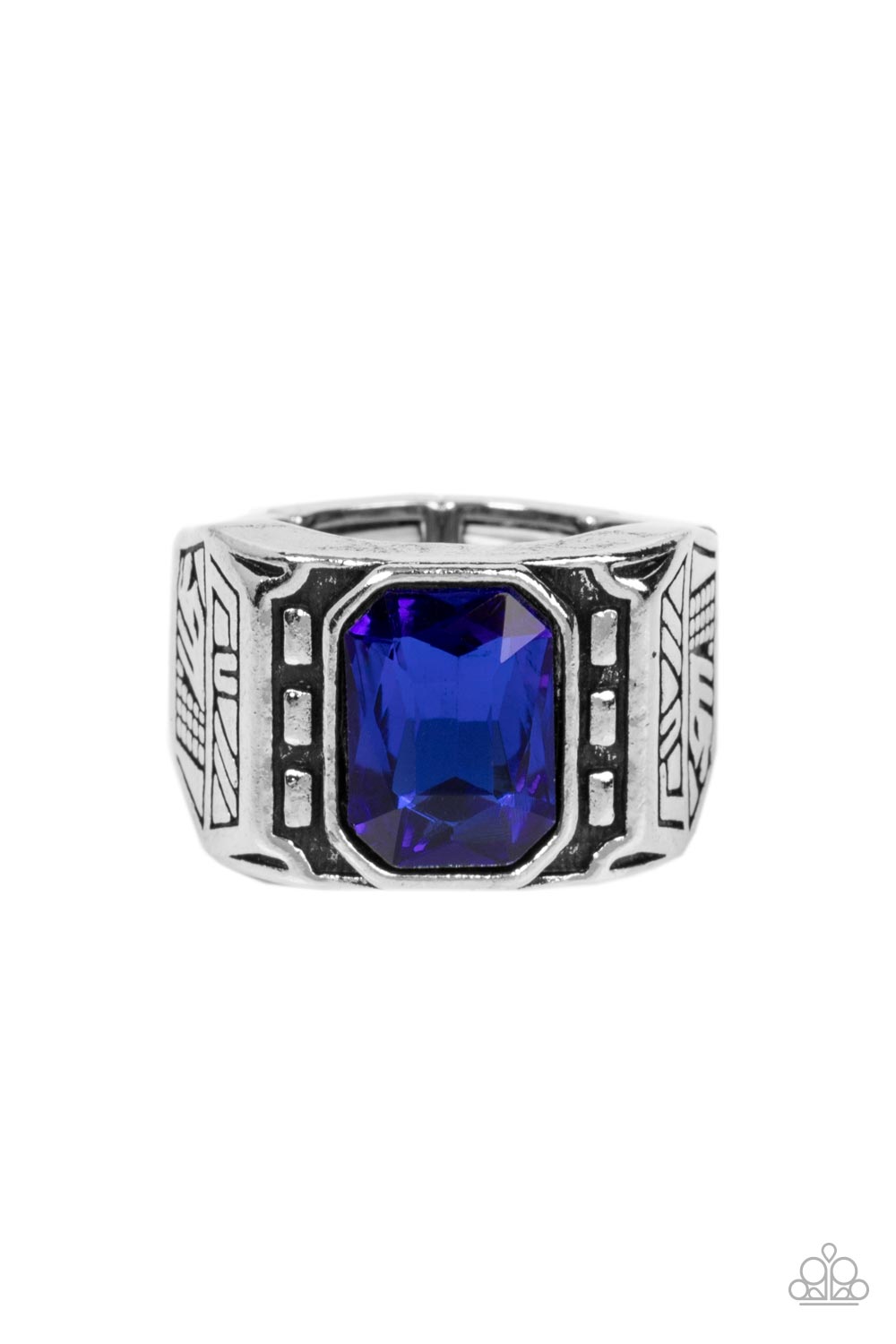 Paparazzi Accessories: Metro Magnate - Men Blue Ring