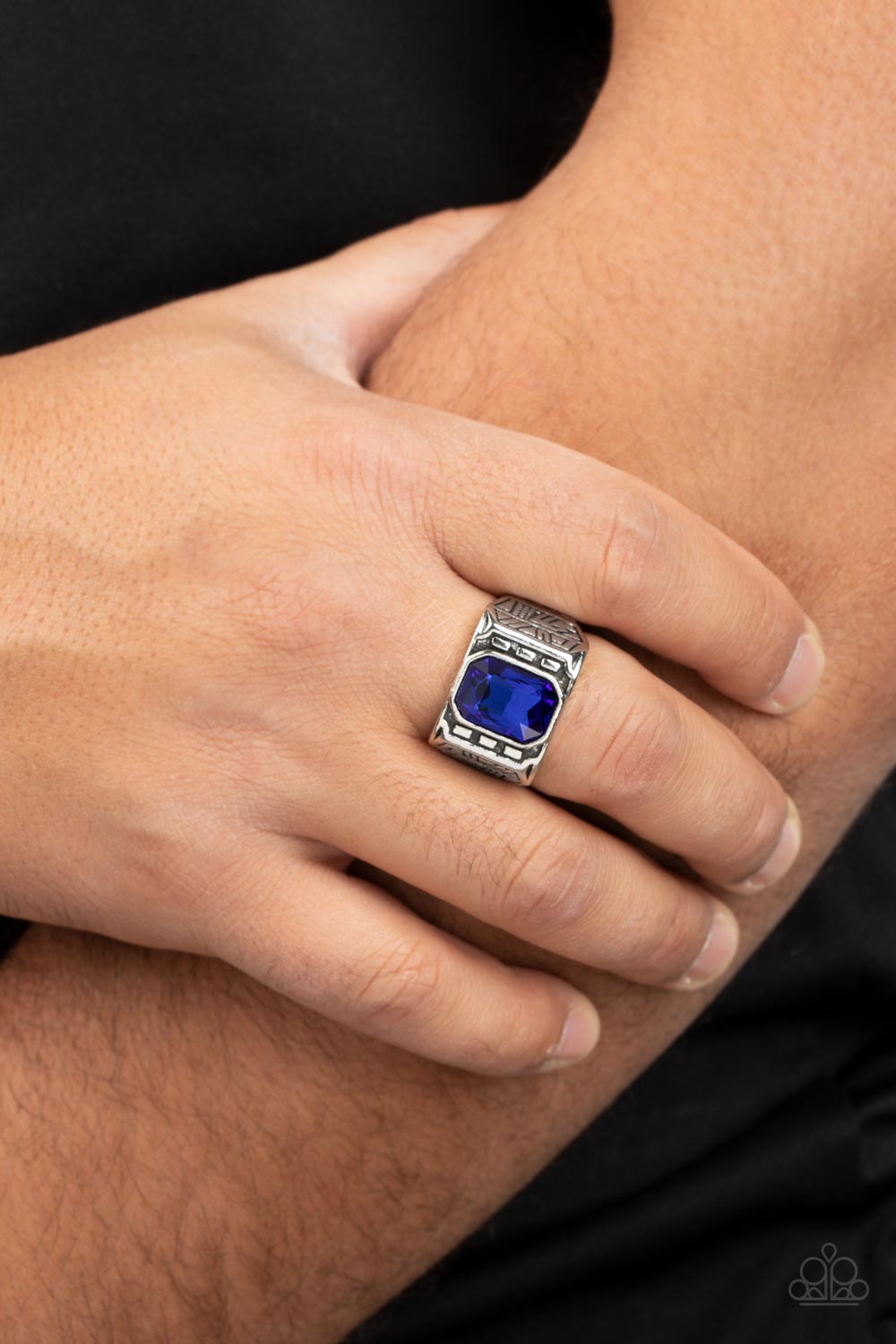 Paparazzi Accessories: Metro Magnate - Men Blue Ring