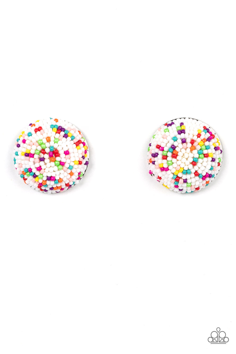 Paparazzi Accessories: Kaleidoscope Sky - White Earrings