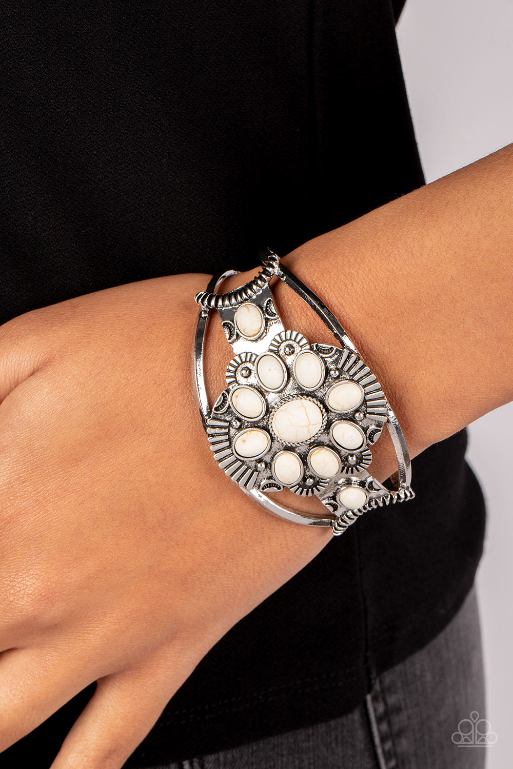 Paparazzi Accessories: Wistfully Western - White Bracelet