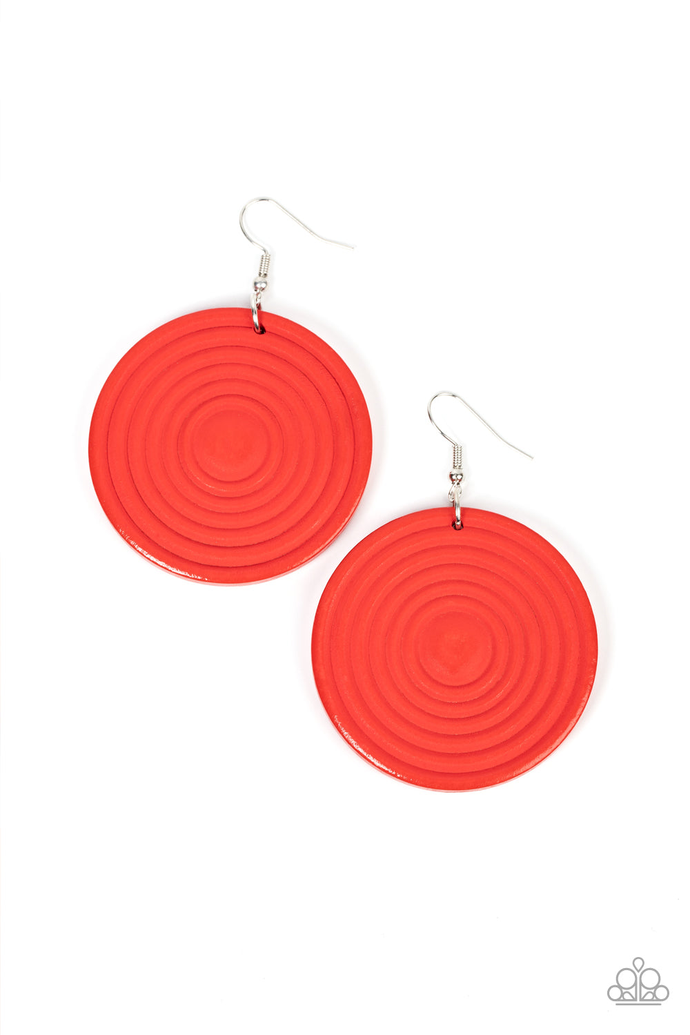 Paparazzi Accessories: Caribbean Cymbal - Red Earrings