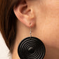 Paparazzi Accessories: Caribbean Cymbal - Black Earrings