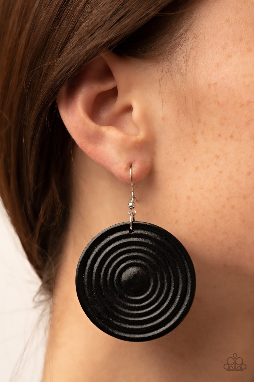 Paparazzi Accessories: Caribbean Cymbal - Black Earrings