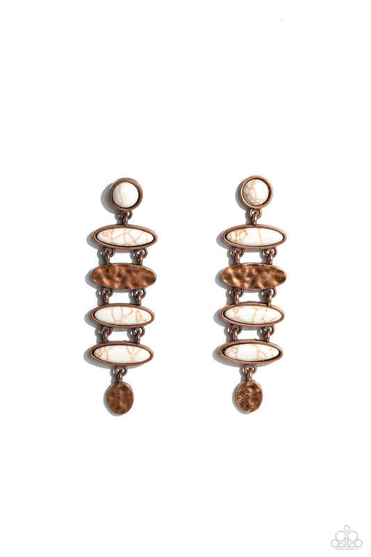 Paparazzi Accessories: Rustic Reverie - Copper Earrings