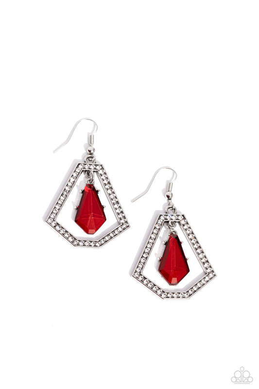 Paparazzi Accessories: Poshly Photogenic - Red Earrings