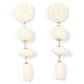 Paparazzi Accessories: Twine Tango - White Earrings
