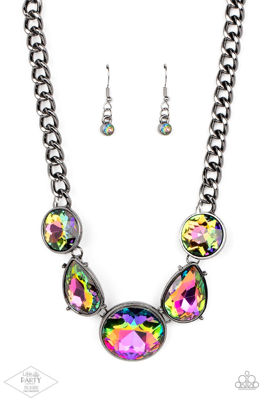 Paparazzi Accessories: All The Worlds My Stage - Multi Oil Spill Necklace