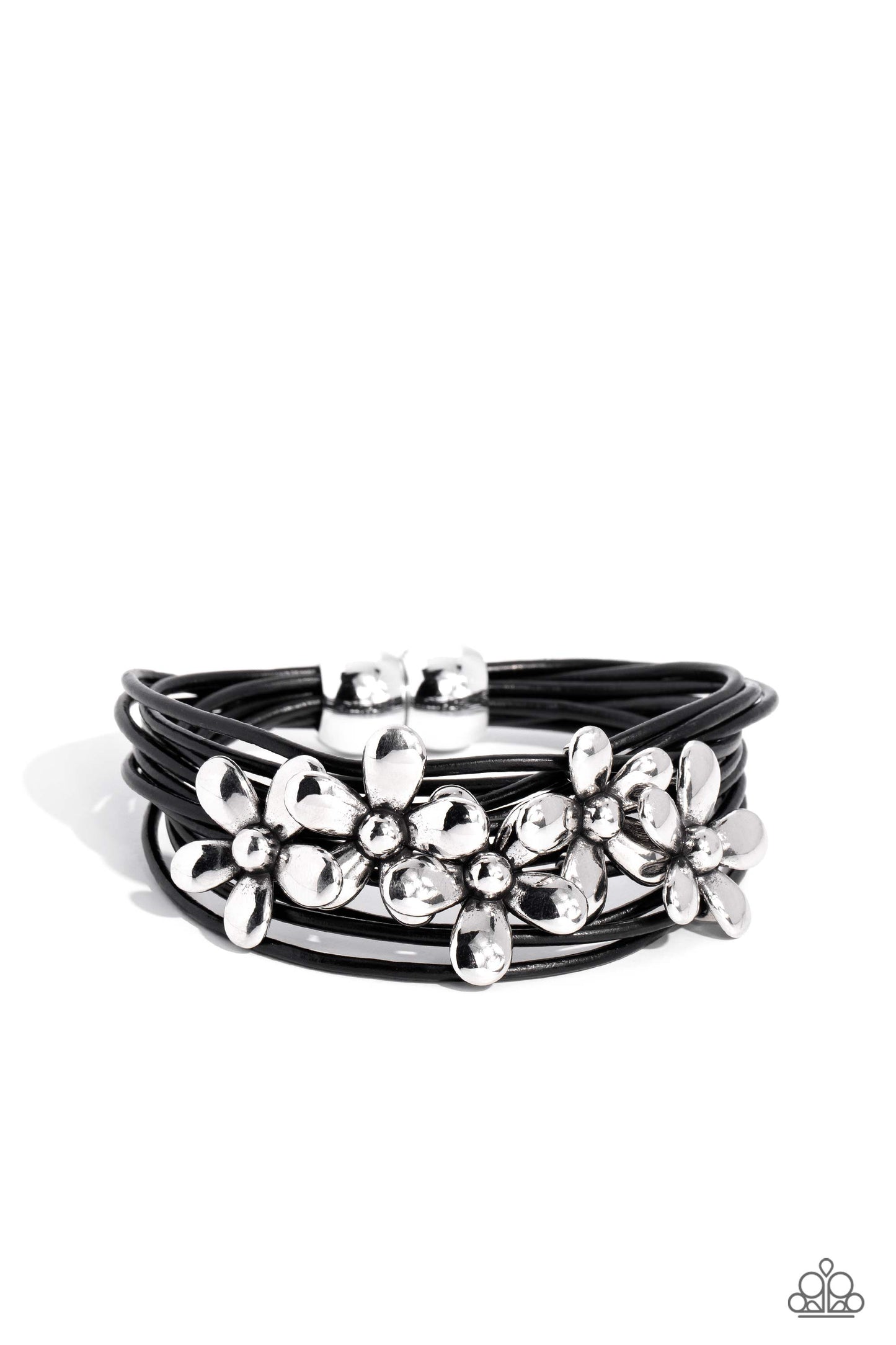 Paparazzi Accessories: Here Comes the BLOOM - Black Bracelet