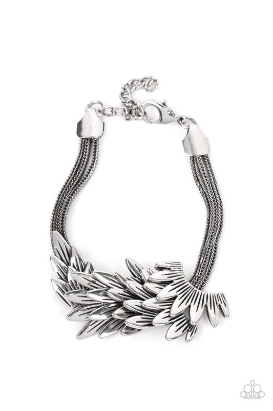 Paparazzi Accessories: BOA and Arrow - Silver Bracelet