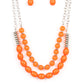 Paparazzi Accessories: Venetian Voyage - Orange Necklace