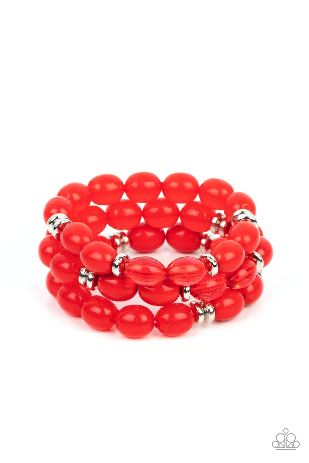 Paparazzi Accessories: Coastal Coastin - Red Bracelet