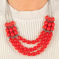 Paparazzi Accessories: Coastal Cruise - Red Necklace