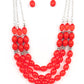 Paparazzi Accessories: Coastal Cruise - Red Necklace