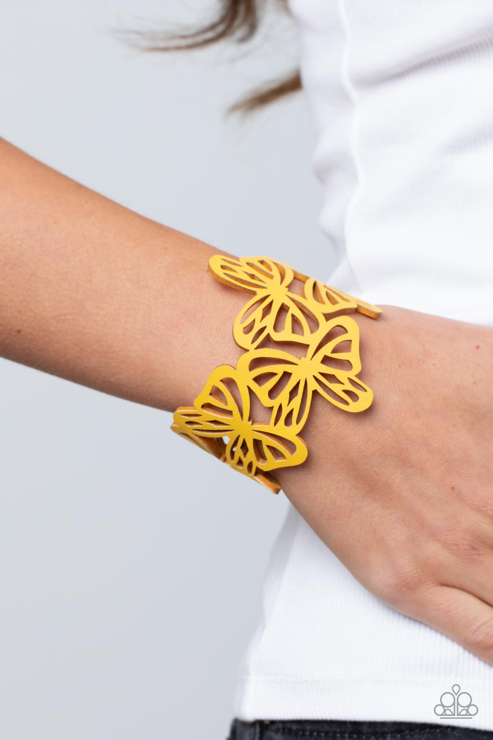 Paparazzi Accessories: Butterfly Breeze - Yellow Bracelet